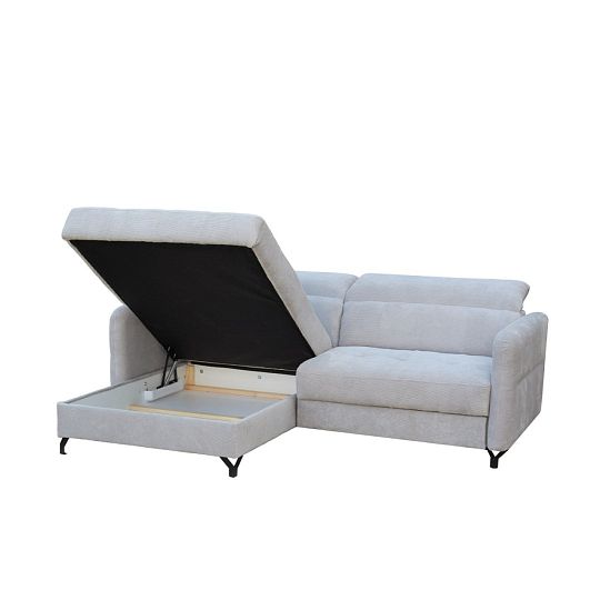 LOLITA rohová sedací souprava, univerzální, světle šedá