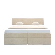 LEONA 2 manželská postel 180 cm, bílá káva