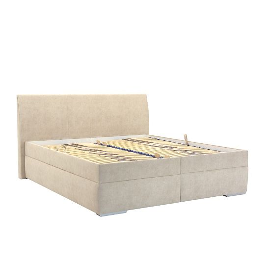 LEONA 2 manželská postel 180 cm, bílá káva