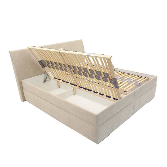 LEONA 2 manželská postel 180 cm, bílá káva