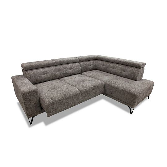 KLEOPATRA MAXI rohová sedací souprava, levá, světle šedá Retro Bliss 90