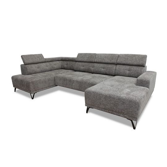 KLEOPATRA sedací souprava do U, pravá, šedá Retro Bliss 90