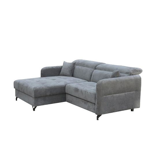 LOLITA rohová sedací souprava, univerzální, tmavě šedá