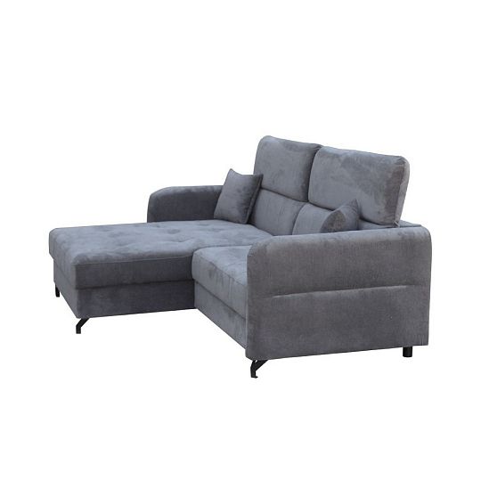 LOLITA rohová sedací souprava, univerzální, tmavě šedá