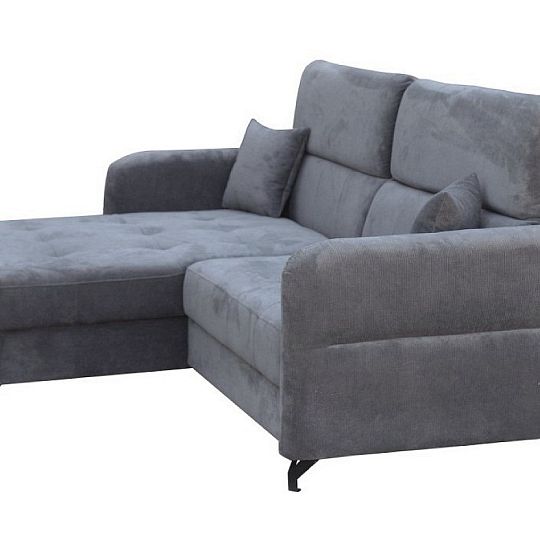 LOLITA rohová sedací souprava, univerzální, tmavě šedá