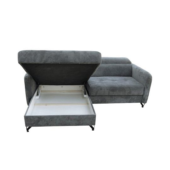 LOLITA rohová sedací souprava, univerzální, tmavě šedá