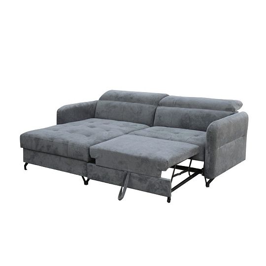 LOLITA rohová sedací souprava, univerzální, tmavě šedá