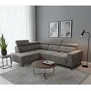 KLEOPATRA MAXI rohová sedací souprava, pravá, světle šedá