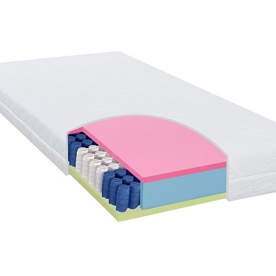 EDISON 2 LINE manželská postel 180 + matrace a rošt, Dub pobřežní