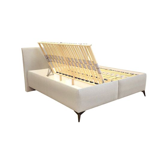 LUSIA 2 manželská postel + matrace a rošt, béžová