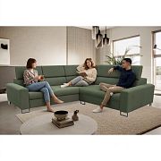 HUGO I rohová sedací souprava, pravá, olivová Sand 37