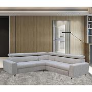 HUGO I rohová sedací souprava, levá, bílá káva Sand 03