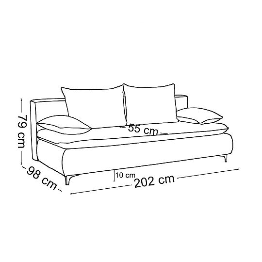 PAROS pohovka, světle šedá