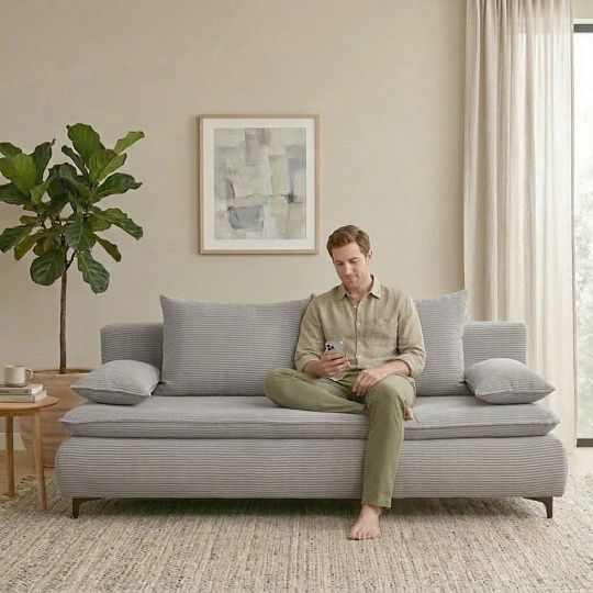 PAROS pohovka, světle šedá