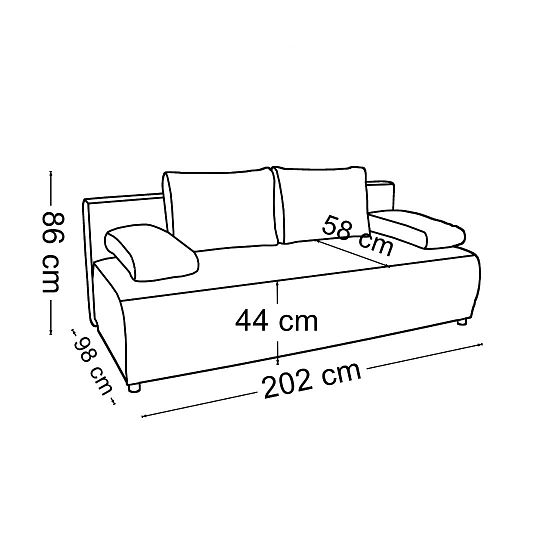 ADÉL pohovka, grafit