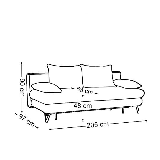 ACHILEAS pohovka, modrá