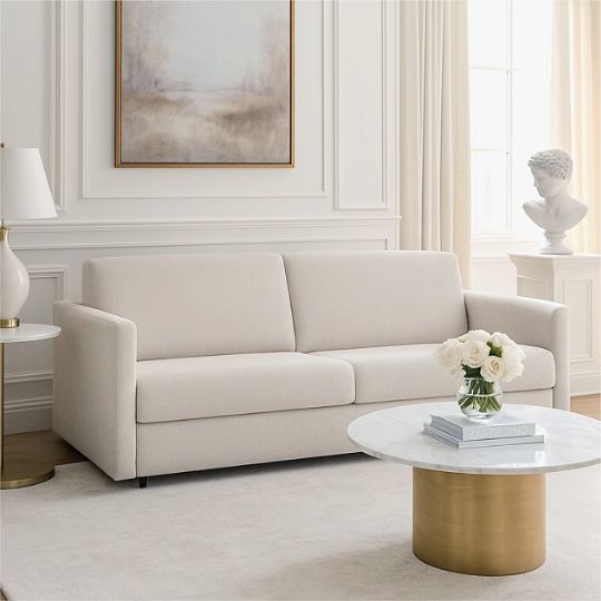 GRENADA pohovka 140, bílá káva SS03