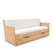 DONATELO C postel 100 cm, rozklad a úložný prostor, buk