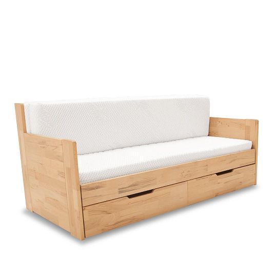 DONATELO C postel 100 cm, rozklad a úložný prostor, buk