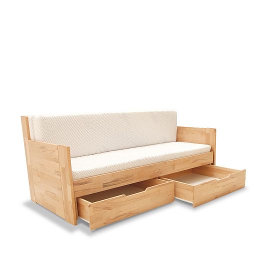DONATELO C postel 100 cm, rozklad a úložný prostor, buk