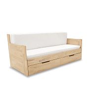 DONATELO C postel 100 cm, rozklad a úložný prostor, dub sonoma