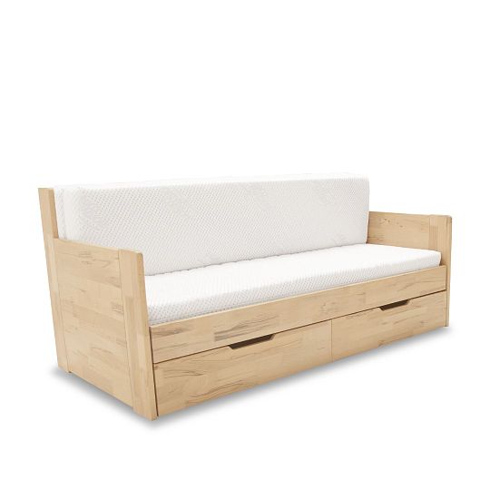 DONATELO C postel 100 cm, rozklad a úložný prostor, dub sonoma