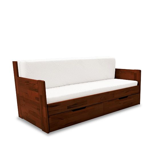 DONATELO C postel 100 cm, rozklad a úložný prostor, třešeň