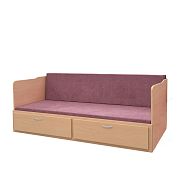 MENEOS rozkládací postel 90 cm + bočnice, buk