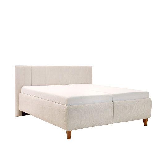 RAMESA čalouněná postel 180 + rošt, bílá káva