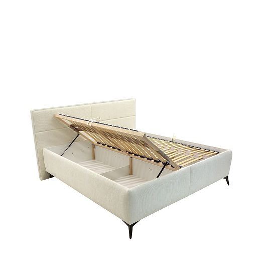 MINNESOTA čalouněná postel 180 + rošt, smetanová