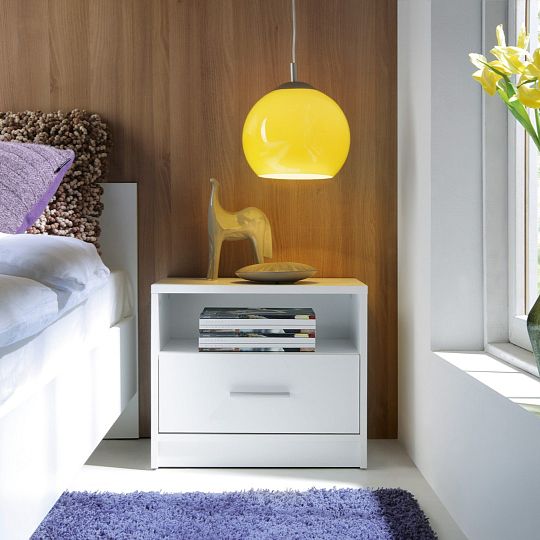 Nepo Plus Noční stolek KOM1S Bílý