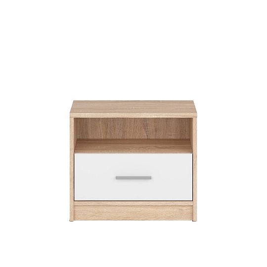 Nepo Plus Noční stolek KOM1S Dub sonoma/Bílá