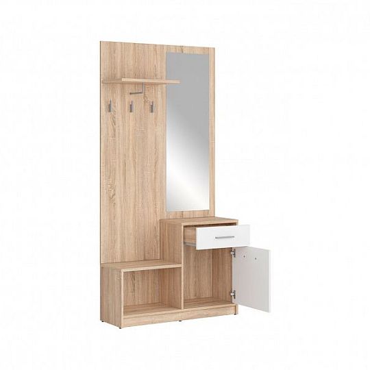 Nepo Plus Předsíňová stěna PPK Dub Sonoma/bílá