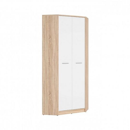 Nepo Plus Rohová šatní skříň SZFN2D Dub sonoma/Bílá