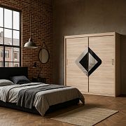 F38 ELDA šatní skříň SZF/200/8, dub sonoma