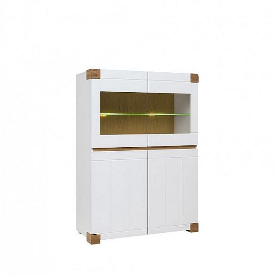 Arendal Vitrína REG2D2W/101, bílá alpská/bílá