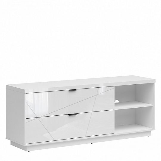 FORN televizní stolek RTV2S, bílý lesk