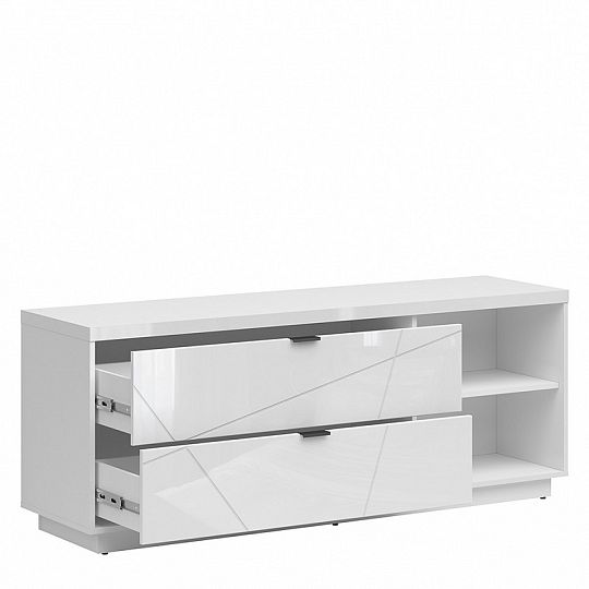 FORN televizní stolek RTV2S, bílý lesk