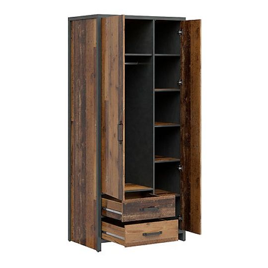 WESTON šatní skříň SZF2D2S, borovice old style/matera