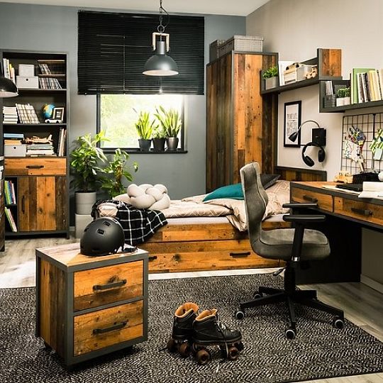 WESTON šatní skříň SZF2D2S, borovice old style/matera