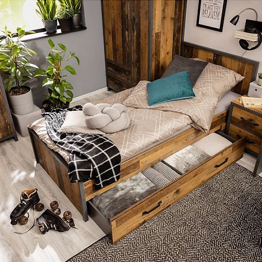 WESTON šatní skříň SZF2D2S, borovice old style/matera