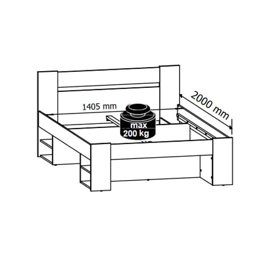 NEPO PLUS postel 140 cm, dub monastery