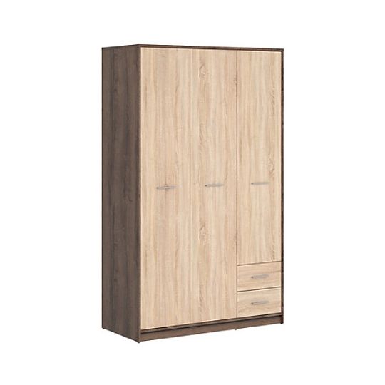 NEPO PLUS šatní skříň SZF3D2S, dub monastery/dub sonoma