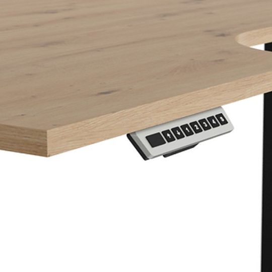 SPACE OFFICE psací stůl BIU/140/90/B/L, levá, dub artisan