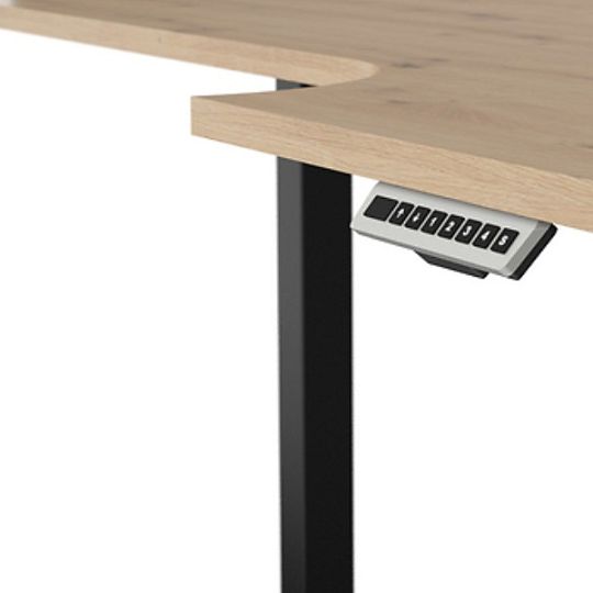 SPACE OFFICE psací stůl BIU/160/90/B/P, pravá, dub artisan