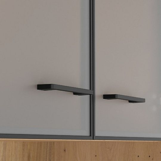 SPACE OFFICE vitrína REG2W/200, dub artisan/černý mat