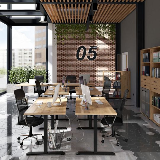 SPACE OFFICE regál REG4D/200/F12, dub artisan