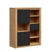 Walton regál REG2D1S, Dub velký/Dub černý