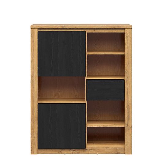 Walton regál REG2D1S, Dub velký/Dub černý