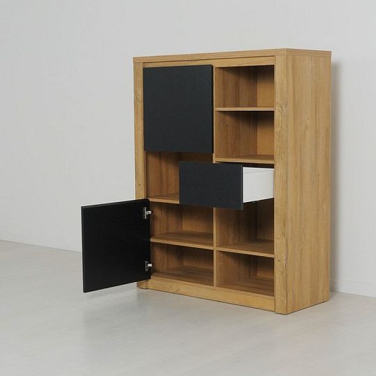 Walton regál REG2D1S, Dub velký/Dub černý